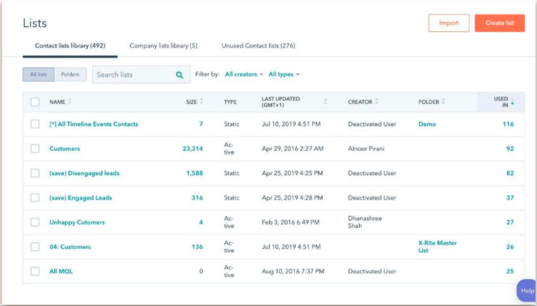 HubSpot 分类客户数据