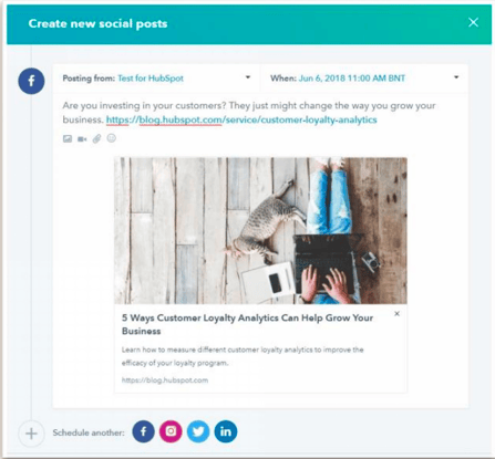 HubSpot统筹多渠道社交媒体内容