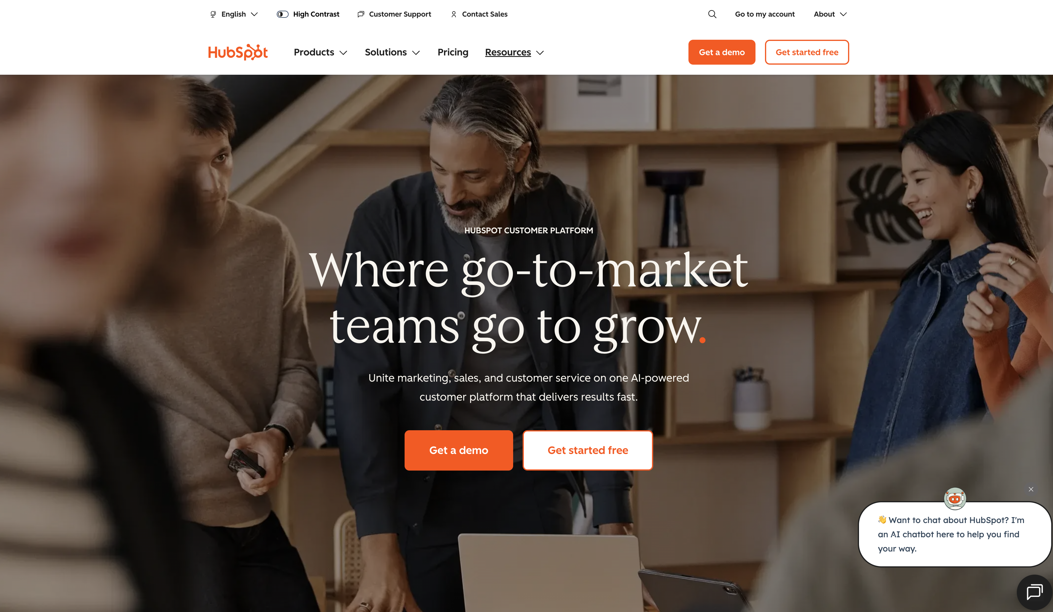 hubspot homepage