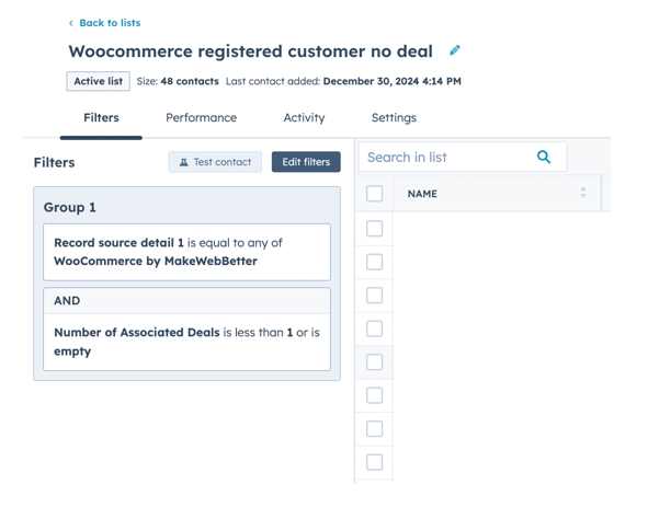 HubSpot根据Woocommerce数据给客户分组